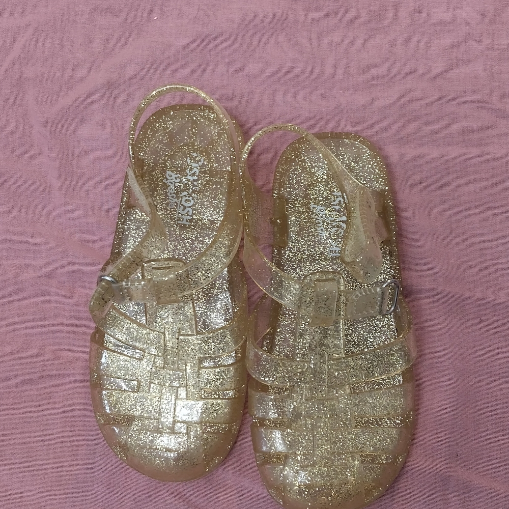 Sparkle Jelly Sandals for Women - Gold